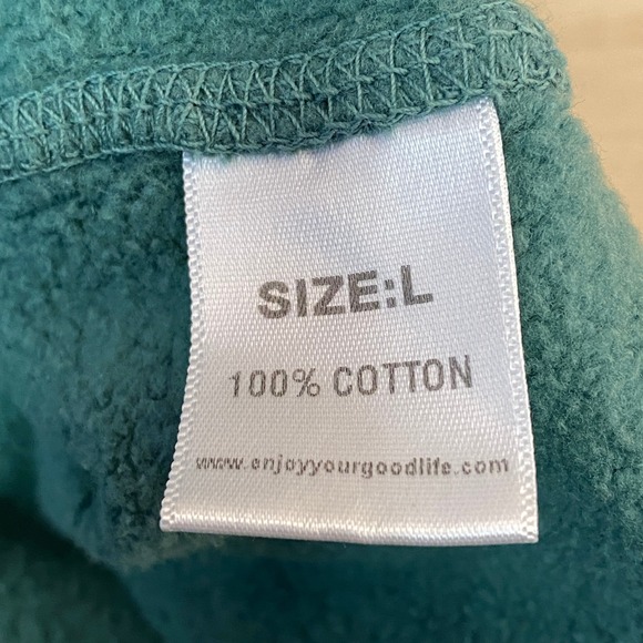 GOODLIFE Sweatshirt Mens Large Green Cotton Long Sleeve Crewneck Made in USA - Picture 8 of 9